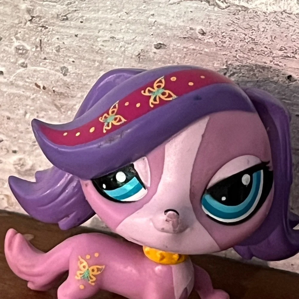 LPS Littlest Pet Shop Zoe Trent Dog Littlest Pet Shop #3533 Purple Pair‎ Of Two